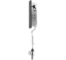 Adams Rite 1871-20-628 Standard Cylinder-Operated Flushbolt with Radius Faceplate in Clear