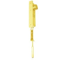 Adams Rite 1877-605 Cylinder-Operated Flushbolt with Armored Faceplate for Wood Doors in Bright Brass