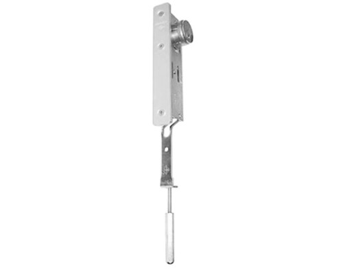 Adams Rite 1877-626 Cylinder-Operated Flushbolt with Armored Faceplate for Wood Doors in Satin Chrome