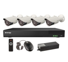 Vitek VT-TH5KT88TB-2 8 Channel 4-IN-1 (TVI/AHD/CVI/CVBS) DVR, 8TB with 4 x 5 Megapixel Bullet Cameras, 2.8mm Lens