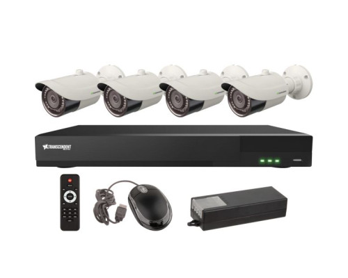 Vitek VT-TH5KT88TB-2 8 Channel 4-IN-1 (TVI/AHD/CVI/CVBS) DVR, 8TB with 4 x 5 Megapixel Bullet Cameras, 2.8mm Lens