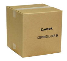 Cantek C6BC1000UL-CMP-BK 1000ft Full Copper Cat6 UTP Plenum Cable - UL List