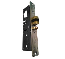 Adams Rite 4512-36-201-335 Standard Deadlatch with Bevel Faceplate and Strike in Black Anodized