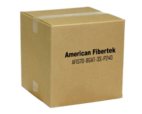 American Fibertek AFI570-8GAT-3S-P240 Managed Switch 8 RJ45 PoE+ 3 SFP Port 1RU, 48-56VDC