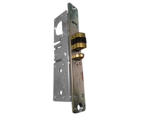 Adams Rite 4512-35-121-628 Standard Deadlatch with Bevel Faceplate and Strike in Clear Anodized