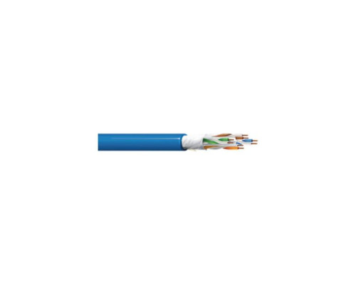 West Penn 4346ABL1000 4 Pair 23 AWG Category 6A UTP CMR, Blue, 1000 Feet