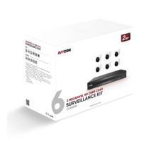 Avycon AVK-TE21E6-2T 2MP HD Over Coax Surveillance Kit: 6 Turret Dome Cameras and 8 Channel HD DVR with 2TB HDD Pre-installed