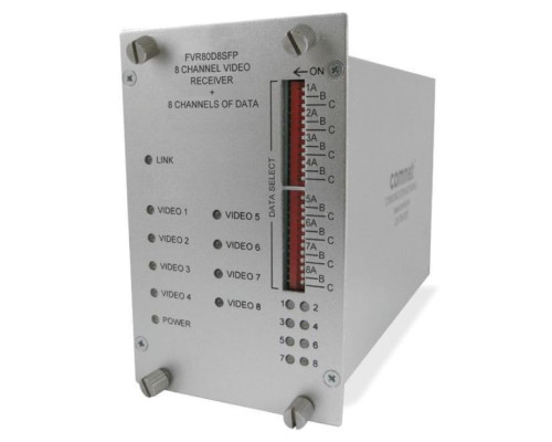 Comnet FVT80D8SFP 8-Ch Video Transmitter + 8-Ch Bi-Directional Data