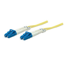 Intellinet 750004 Fiber Optic Patch Cable, Duplex, Single-Mode, 7 Feet, Yellow