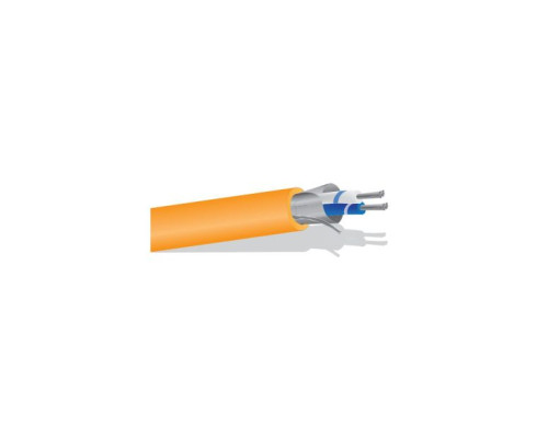 West Penn 1PR24POR0500 OSDP Cable, 1 Pair 24 Shield CMP Jacket, Orange, 500 Feet