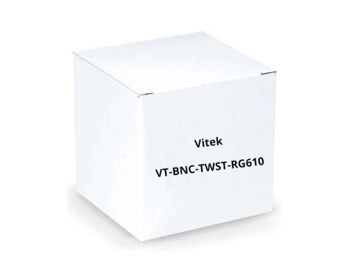 Vitek VT-BNC-TWST-RG610 BNC Twist-On Connector for RG-6, 10 Pack