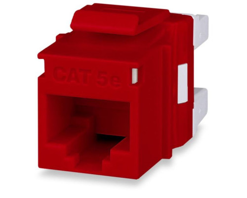 West Penn KJ458MT-C5E-RD Category 5e MT-Series High-Density Keystone Jack, T568A/B, Red