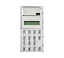 Urmet 1083-14 Numeric Keypad and Display Module, Sinthesi Steel, Standard Language Set, 2 Voice System