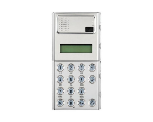 Urmet 1083-14 Numeric Keypad and Display Module, Sinthesi Steel, Standard Language Set, 2 Voice System