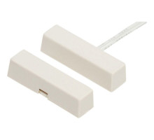 Nascom N135WGW-ST2CR Stick on Dual Closed Loop Switch / Magnet Set, Center Wire Leads, White