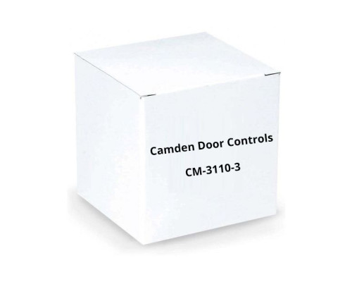 Camden Door Controls CM-3110-3 Spring Return Button, N/C, Momentary, 'PUSH TO OPEN', Black Text