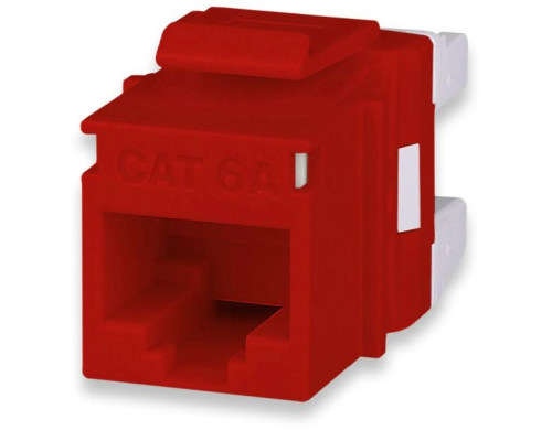 West Penn KJ458MT-C6A-RD Category 6A MT-Series High-Density Keystone Jack, T568A/B, Red