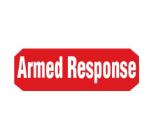 Maxwell SN-110 Armed Response Sign - 11 x 3.75 - Red & White