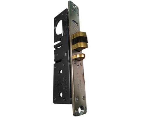 Adams Rite 4532-16-201-335 Standard Duty Deadlatch with Bevel Faceplate and Strike in Black Anodized