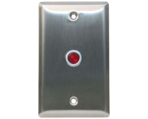 Camden Door Controls CX-LED1-52G Green LED, Stainless Steel Single Gang Faceplate 12/28vDC