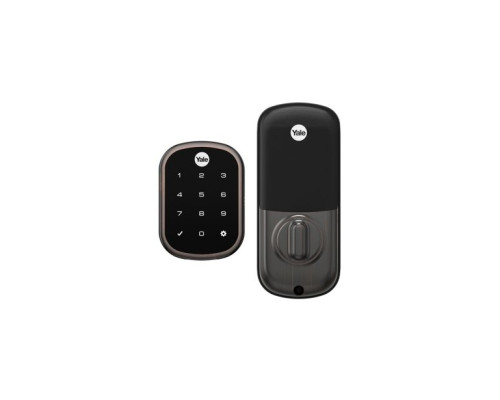 Yale YRD136-ZW2-0BP Pro Pushbutton Deadbolt Z-Wave Key Free, Oil Rubbed Bronze