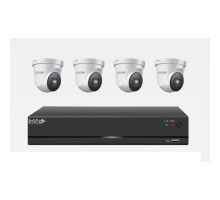 InVid ELEV-8CHTX5MPKITAN-4TB 5 Megapixel 4 Turret Cameras with 8 Channel Digital Video Recorder, 4TB