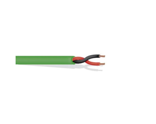 West Penn 25224BGN0500 2 Conductor 18AWG Unshielded CMP 500.Ft Green