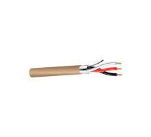 West Penn 25303BTN1000  3 Conductor 18G Standard Bare Copper Shielded CMP, 1000', Tan