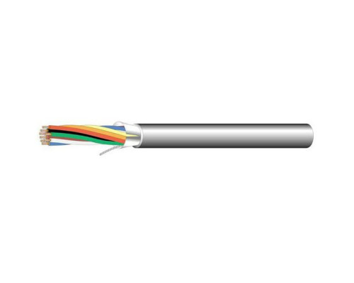 West Penn 253186BGY1000 6C 18G Stranded, Shielded Plenum Communication Cable, Gray, 1000'