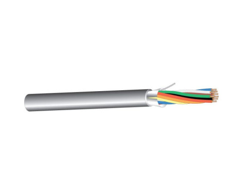 West Penn 253188BGY1000 8C 18G Stranded, Shielded Plenum Communication Cable, Gray, 1000'