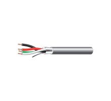 West Penn 253241BWH1000 4C 22G Stranded, Shielded Plenum Communication Cable, White, 1000'