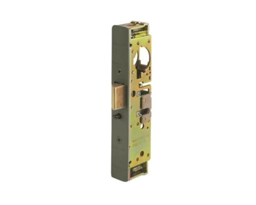 Adams Rite 4911W-35-313 Heavy Duty Deadlatch with Radius Faceplate with weatherseal in Dark Bronze