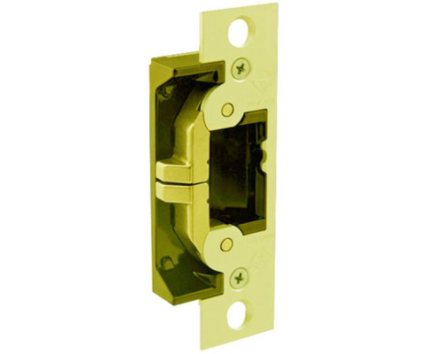 Adams Rite 7440-605 UltraLine Electric Strike for Steel and Wood Jambs and Doors in Bright Brass