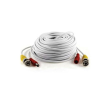 Cantek CT-W-VP25HD-W-V2 25ft Pre-Made HD-CVI, HD-TVI, AHD Cable Support, White