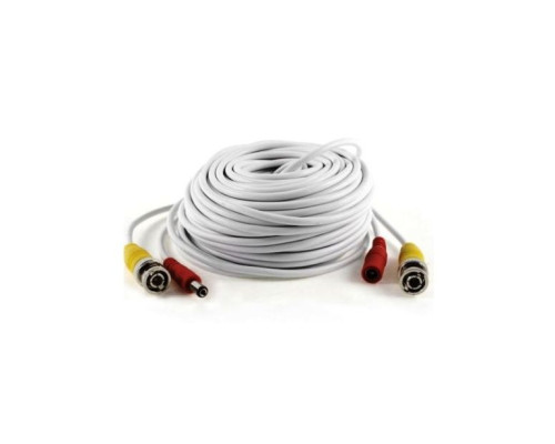 Cantek CT-W-VP25HD-W-V2 25ft Pre-Made HD-CVI, HD-TVI, AHD Cable Support, White