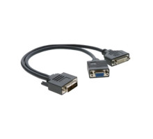 Kramer ADC-DM-DF+GF DVI-I to DVI-D + VGA (Male - Fem+ Fem) Adapter Cable (1')