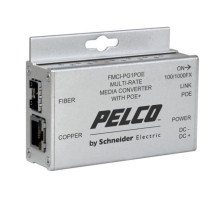 Pelco FMCI-PF1POE Single Channel 100 Mbps Media Converter, Power Over Ethernet