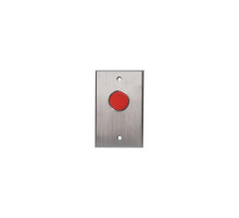 Camden Door Controls CM-7100R-4 Spring Return Narrow Faceplate N/O Mom, Red Button Combo Logo