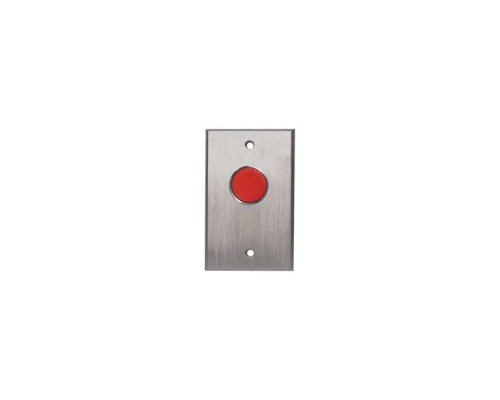 Camden Door Controls CM-7100R-4 Spring Return Narrow Faceplate N/O Mom, Red Button Combo Logo