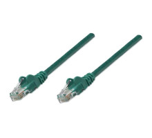 Intellinet 342490 Network Cable, Cat6, UTP 100% Copper, RJ45 Male / RJ45 Male, 2.0 m (7 ft.), Green