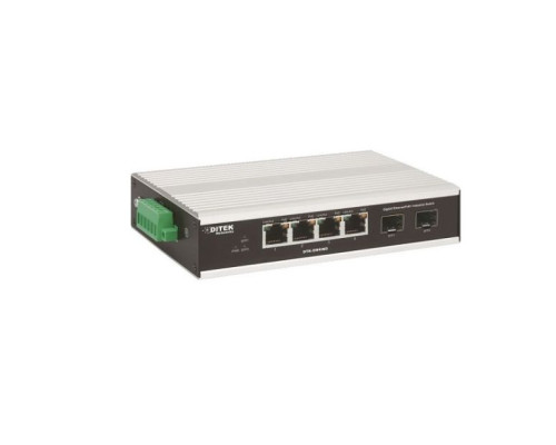 Ditek DTK-SW4IND 4 Port Hardened Industrial Gigabit Poe Switch