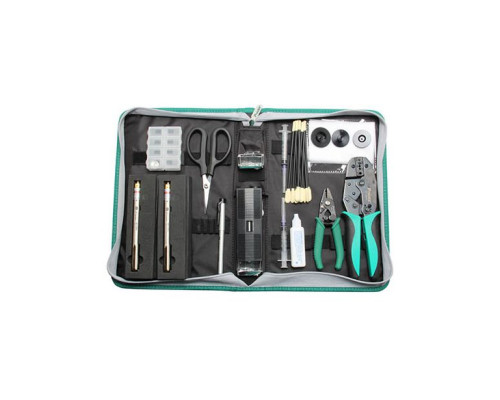 Eclipse Tools PK-6940 Fiber Optic Tool Kit with 2.5mm and 1.25mm Visual Fault Locators, Carbide Scribe, Foam Swabs, Polishing Disk, Kevlar Cutters