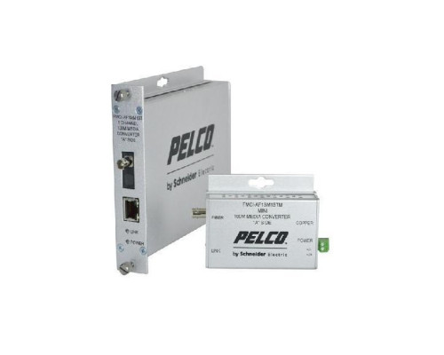 Pelco FMCI-BF1MM1STM 1 Channel Multi-Mode Fiber Media Converter-B, ST Connector, Mini