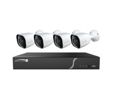 Speco ZIPL84B2 8 Channel NVR with 2TB and 4 4MP Outdoor IR Bullet Cameras, PoE