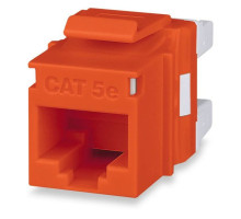 West Penn KJ458MT-C5E-OR Category 5e MT-Series High-Density Keystone Jack, T568A/B, Orange