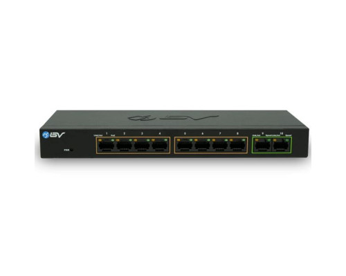 BV Security POE-SW811G-PLUS 8 Port PoE+ Switch, 10/100/1000Mbps, NDAA