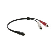 Kramer C-A35F-2RAM-1 3.5mm (M) to 2 RCA (M) Breakout Cable 1 Feet