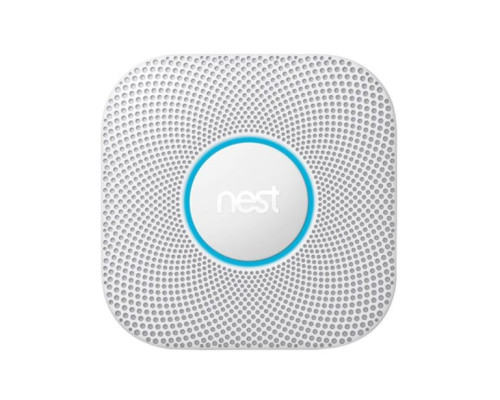 Google Nest S3003LWES Protect Wired Smoke and Carbon Monoxide Alarm, White, 2nd Generation