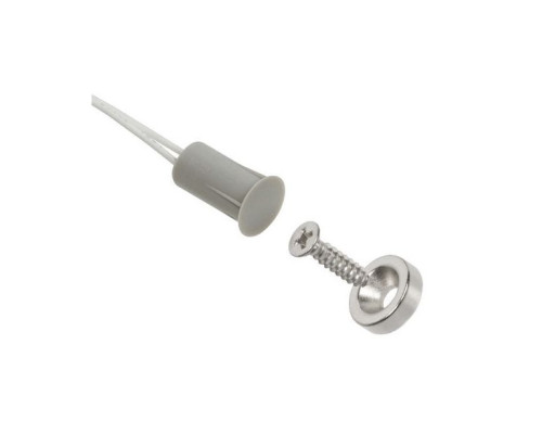 Nascom N1175400G-STFB Recessed 3/8' Mini Stubby Press Fit Open Loop Switch with D0.400' Donut Magnet Wire Leads, Gray