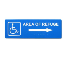 Alpha RSN7047R Refuge Arrow Sign-Right-Blue